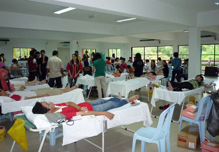 民众积极参与捐血活动