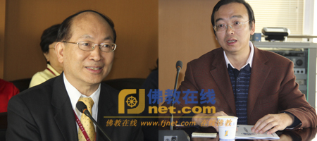 陈声汉理事长（左）、胡尽涛先生（右）
